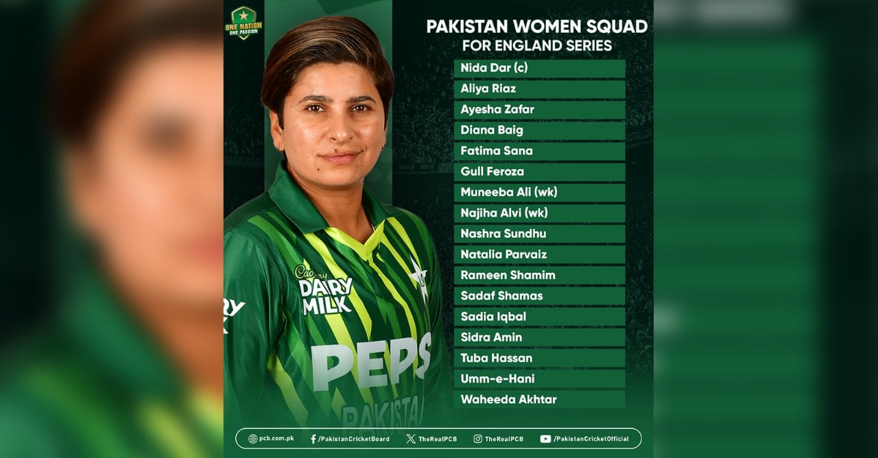 Pakistan Women S Squad Announced For England Tour Press Release PCB