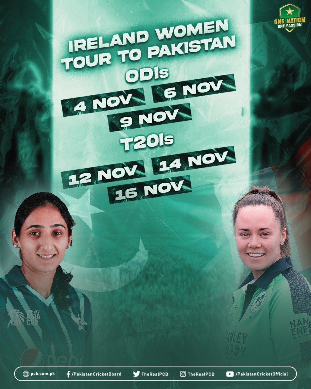 Details of Pakistan v Ireland women's series announced Press Release