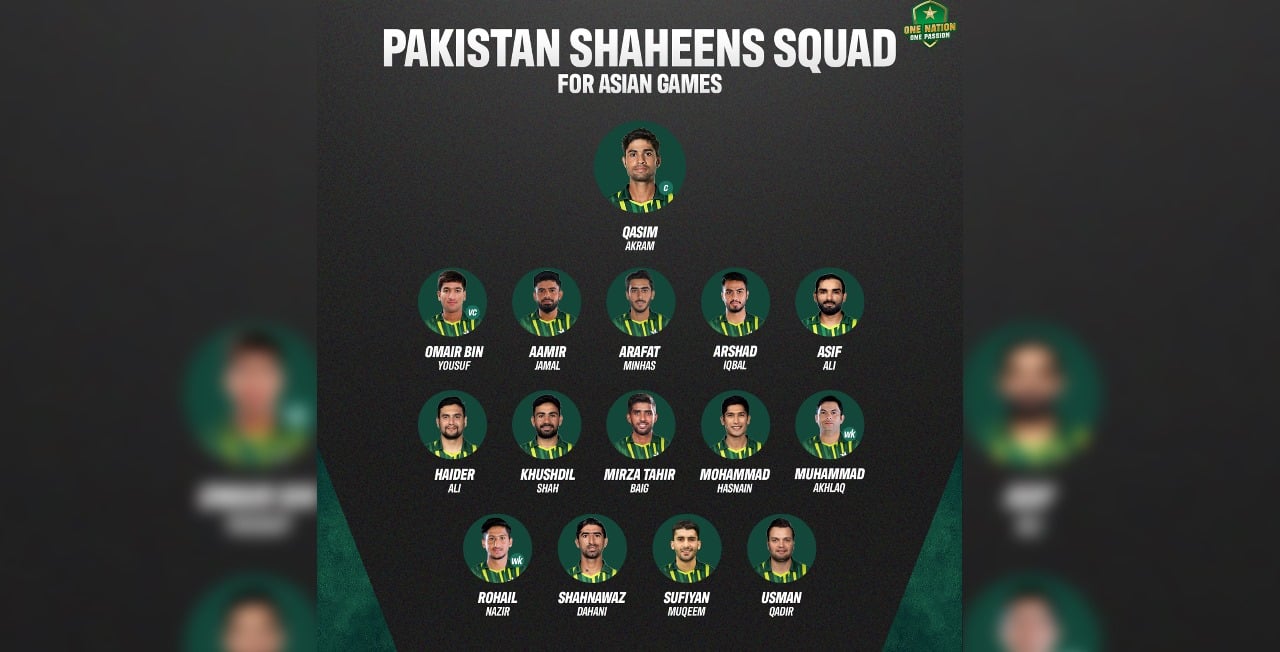 Pakistan Shaheens squad for Asian Games announced Press Release PCB