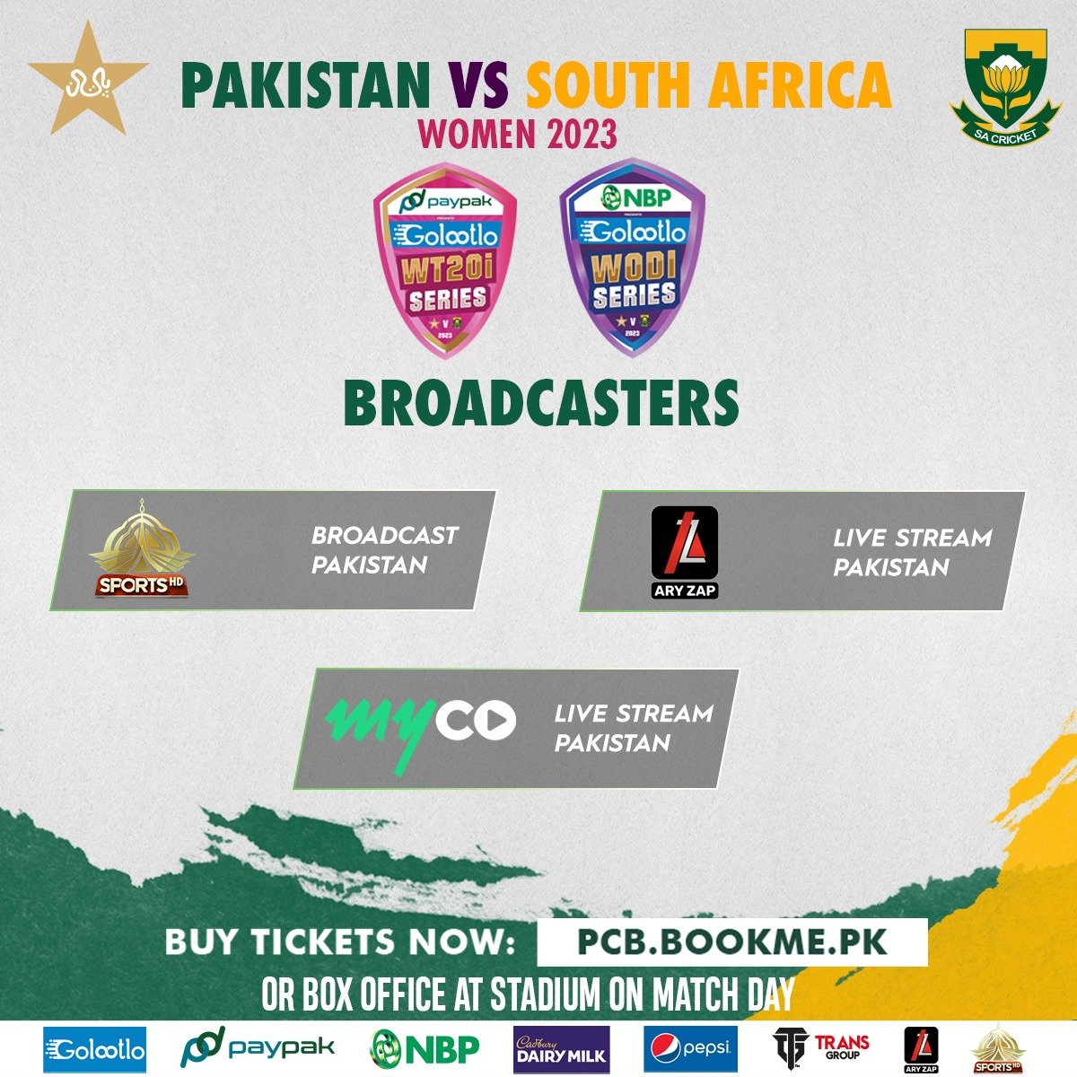 Pcb Confirms Broadcast Details For Pakistan V South Africa Women Series Press Release Pcb 1399