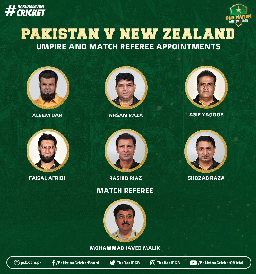 Match Officials For Pakistan New Zealand Series Confirmed Press Release Pcb 1268