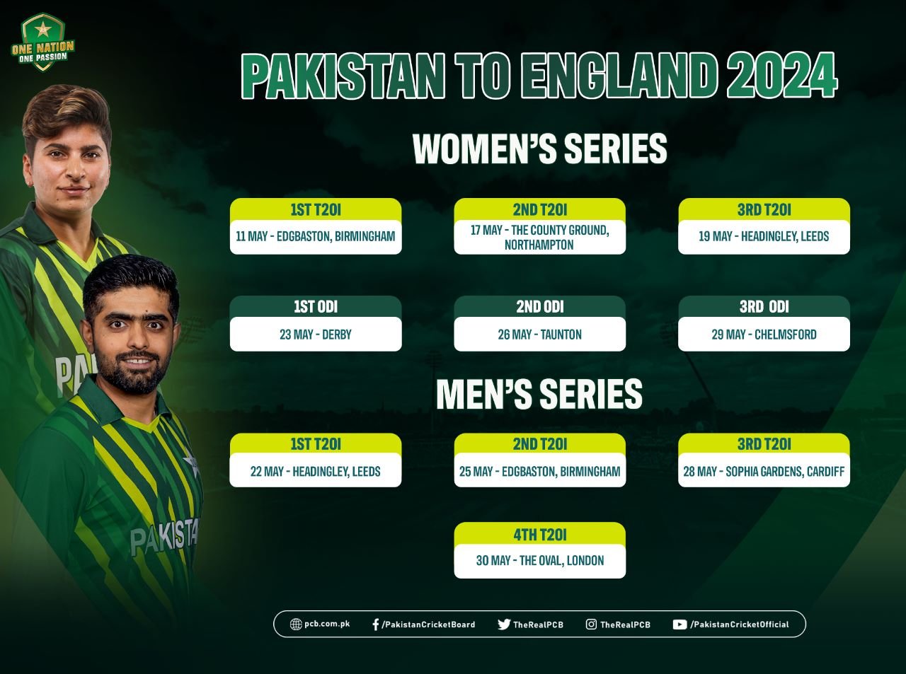 Pakistan men and women cricketers to tour England in May 2024 Press