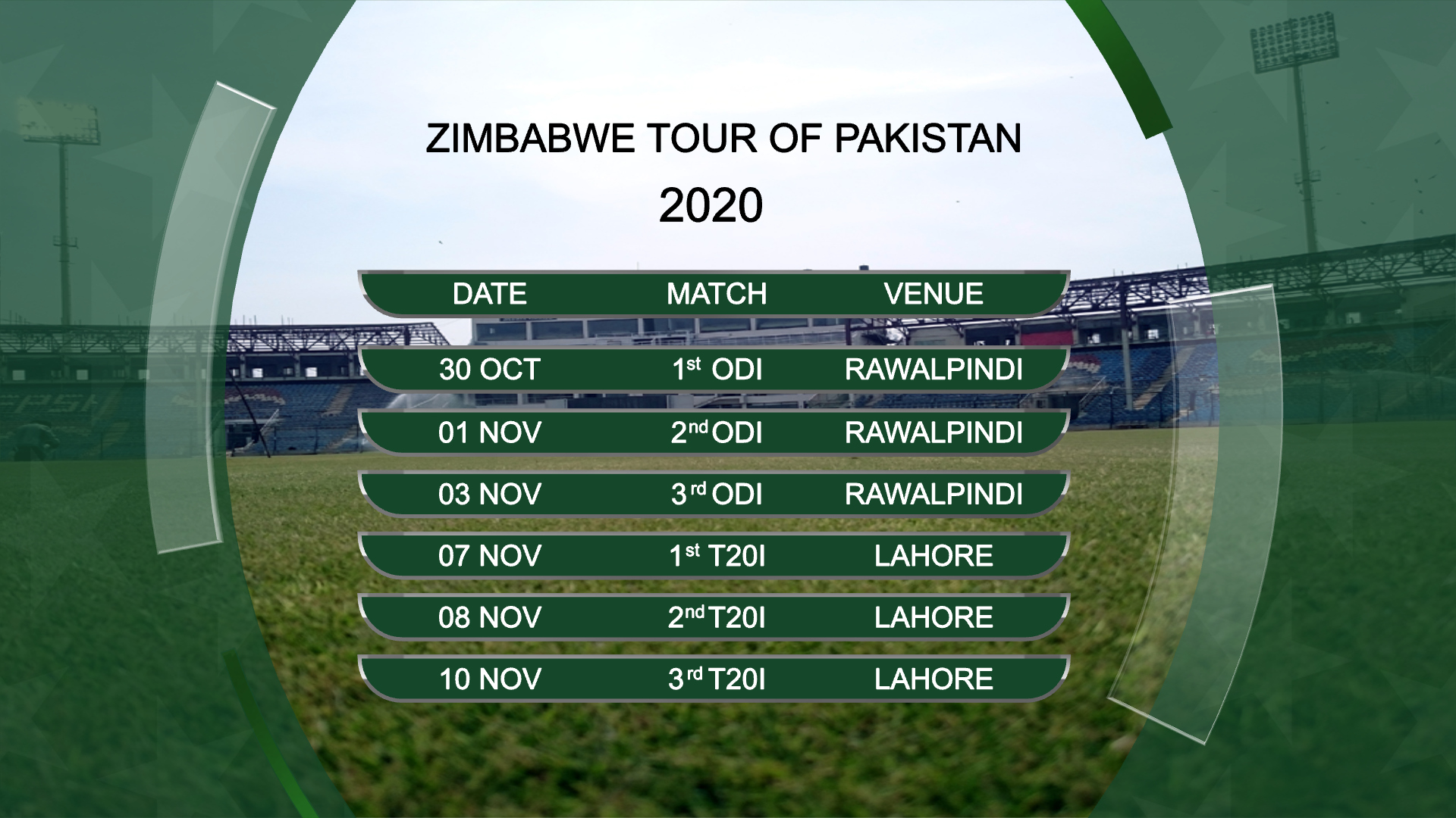 Match timings for Zimbabwe fixtures announced Press Release PCB