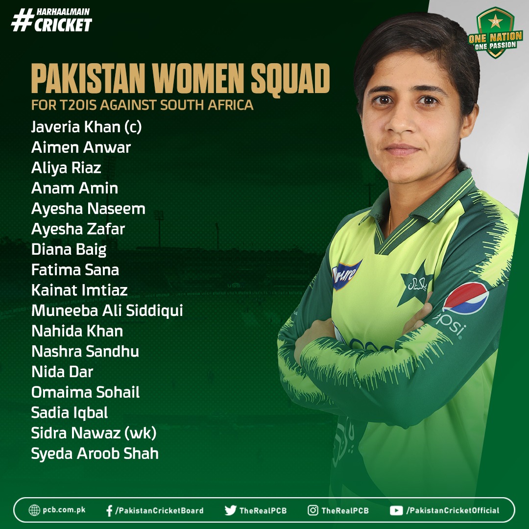 Pakistan Women's T20i Series Against South Africa Begins On Friday 