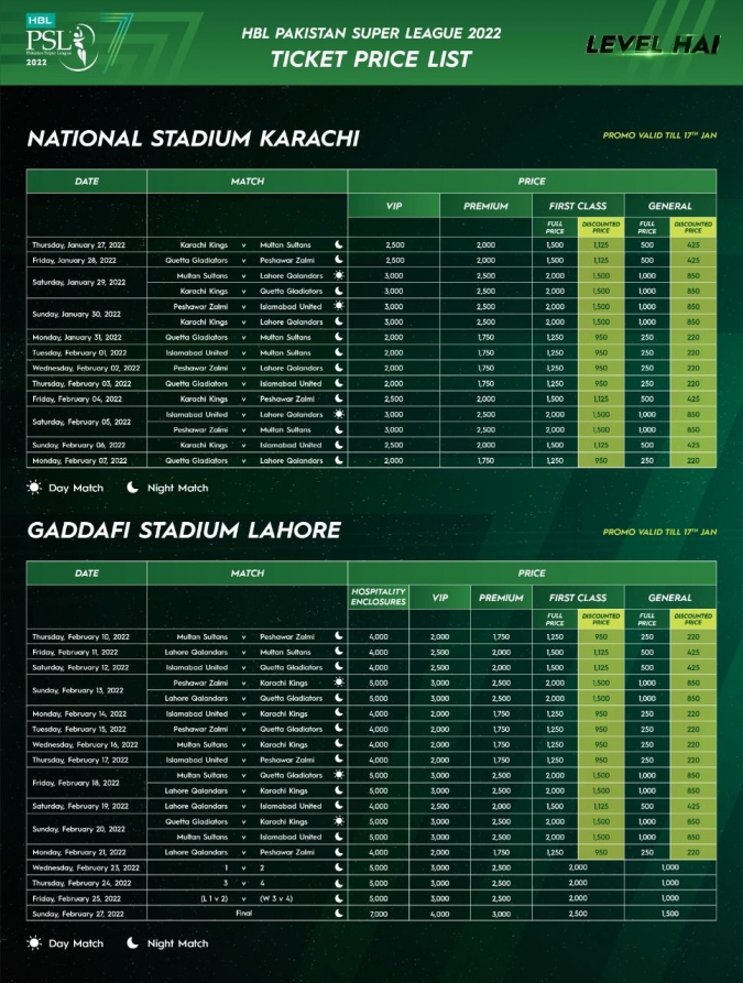 Psl 2022 Schedule Pcb Introduces Hospitality Stands & Pre-Booking Discounts On Psl 2022  Tickets | Bloger Space